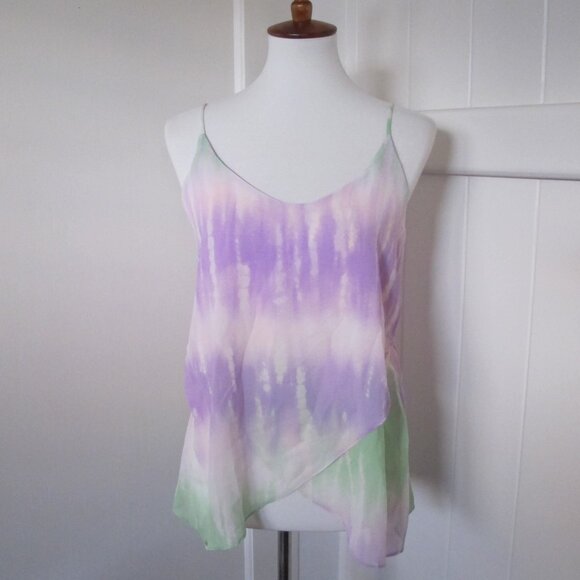 Soprano | Tie Dye Purple and Green Layered Top - Picture 1 of 10